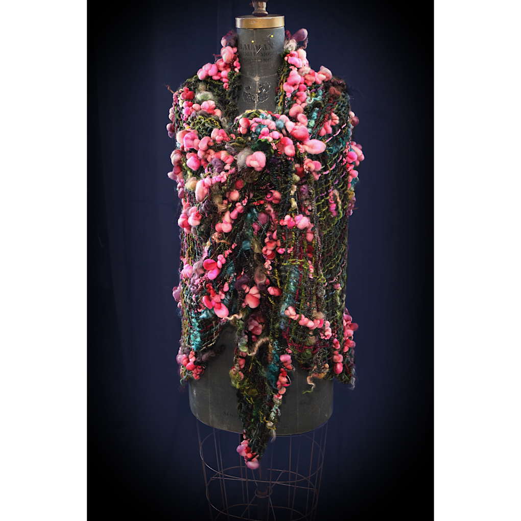 Kiss from a Rose 2 merino silk Shawl