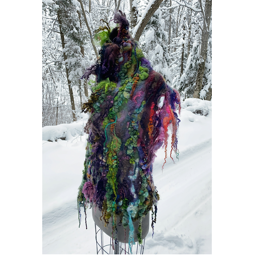 Crépuscule Felted scarf