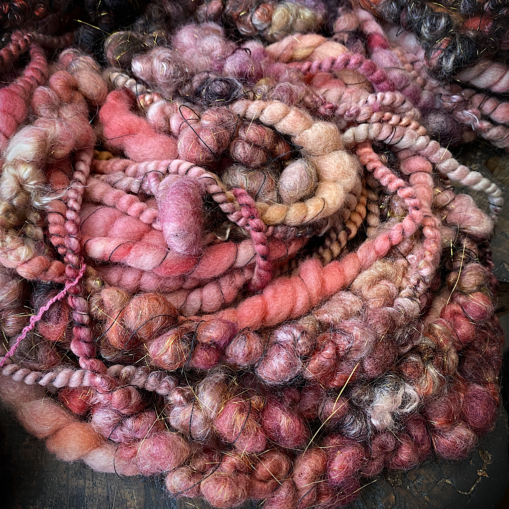 Scarf weaving hand spun art yarn Kit