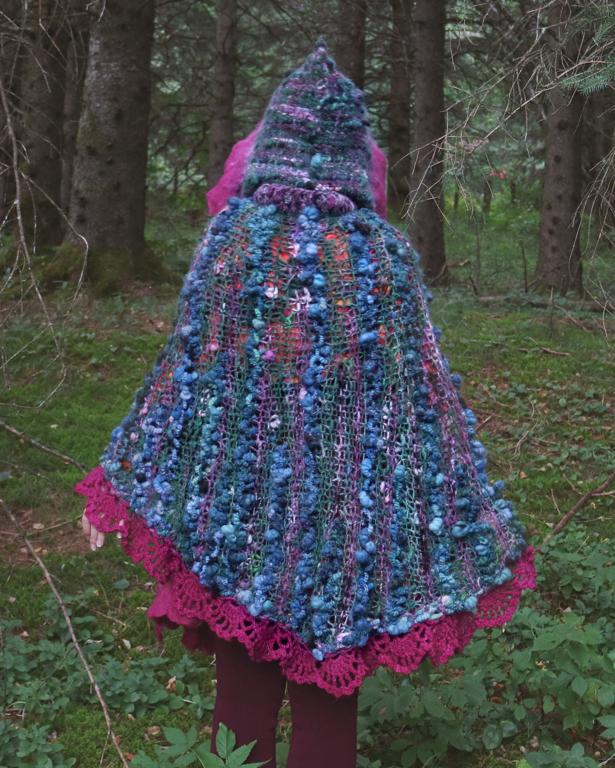 Green knitted shawl  | Châle vert - Mynoush