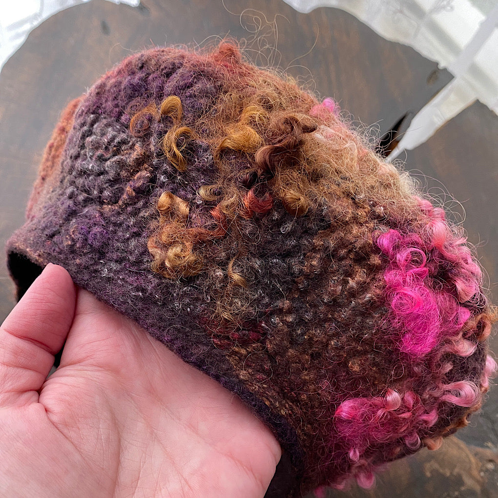 Merino silk beret 22”