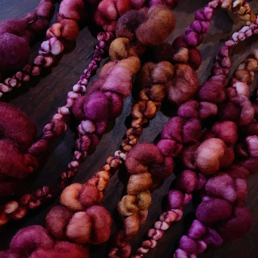 Fall heart Jumbo boucle Art yarn