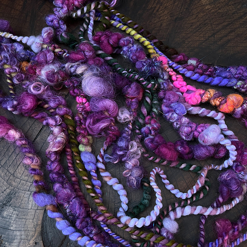 Magic mauve-  art yarn