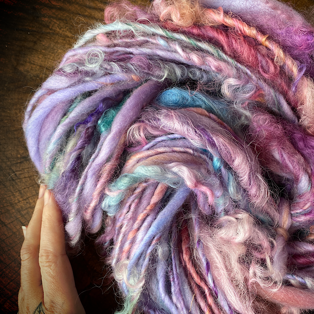 Lavande glacée art yarn