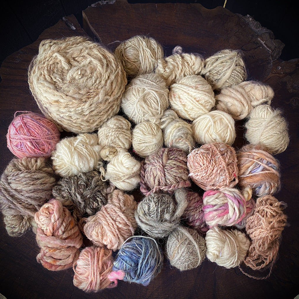 Clearance of hand spun yarns