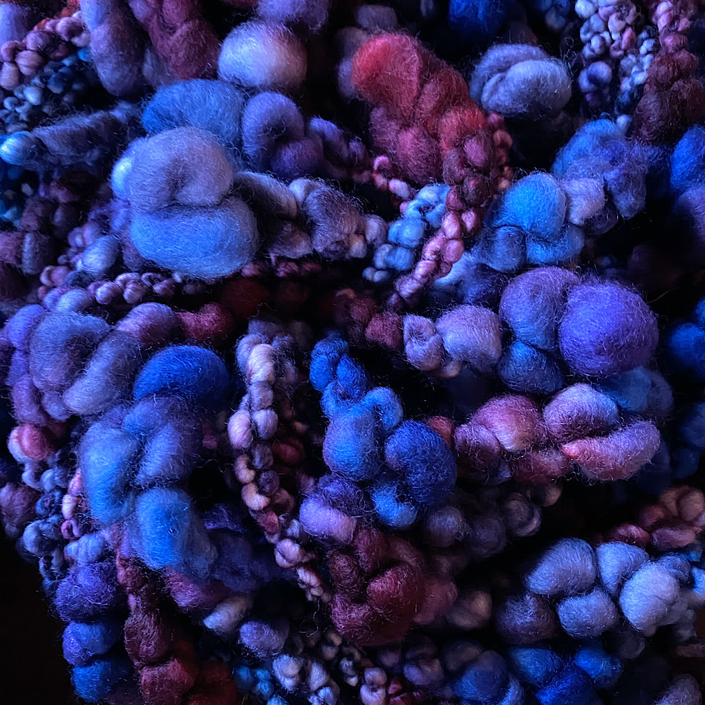 Midnight blues Jumbo boucle Art yarn