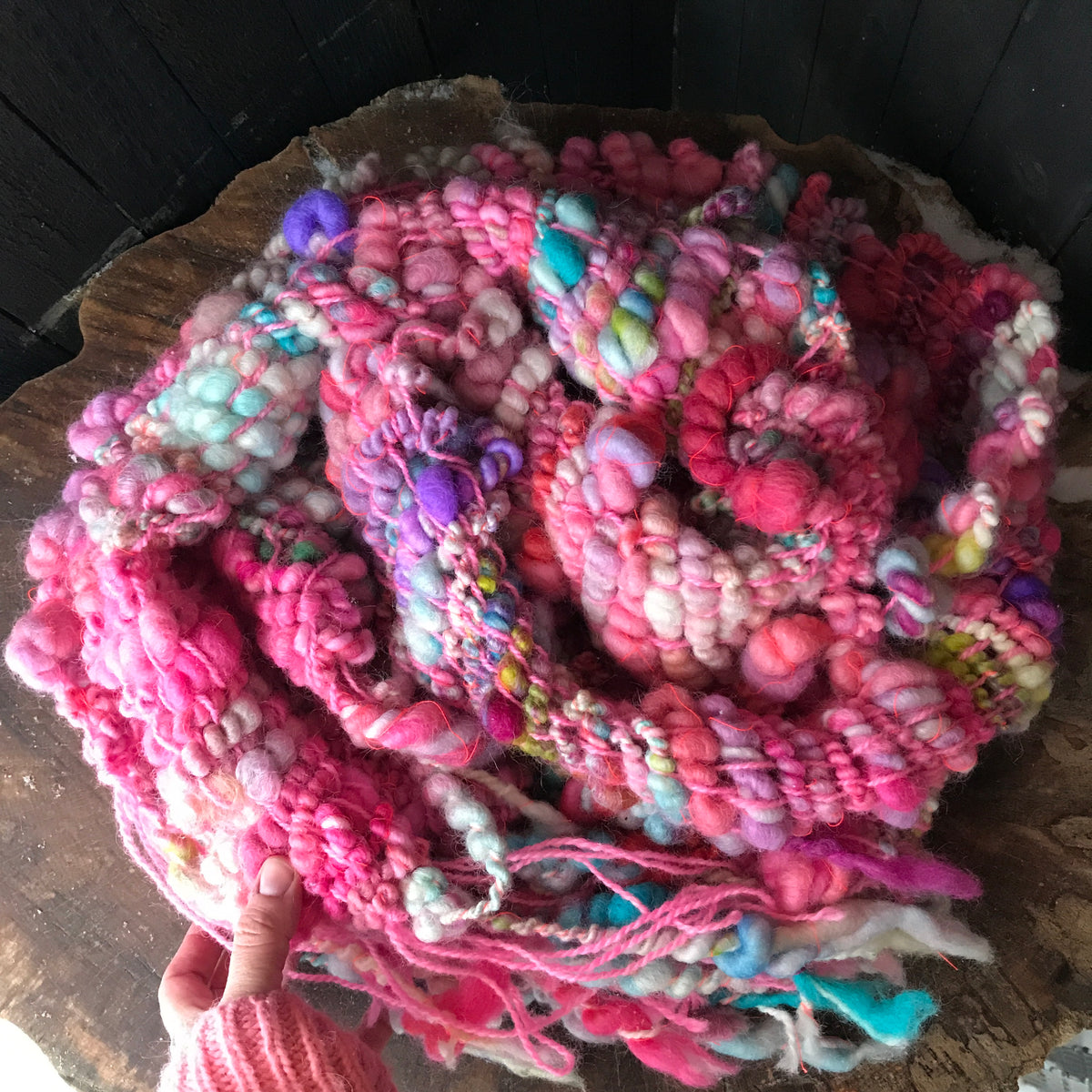 Rainbow scarf wool alpaca- Foulard arc-en-ciel  laine alpaga - Mynoush