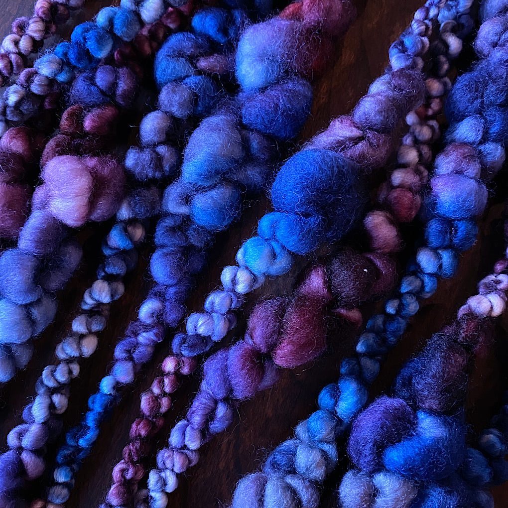 Midnight blues Jumbo boucle Art yarn