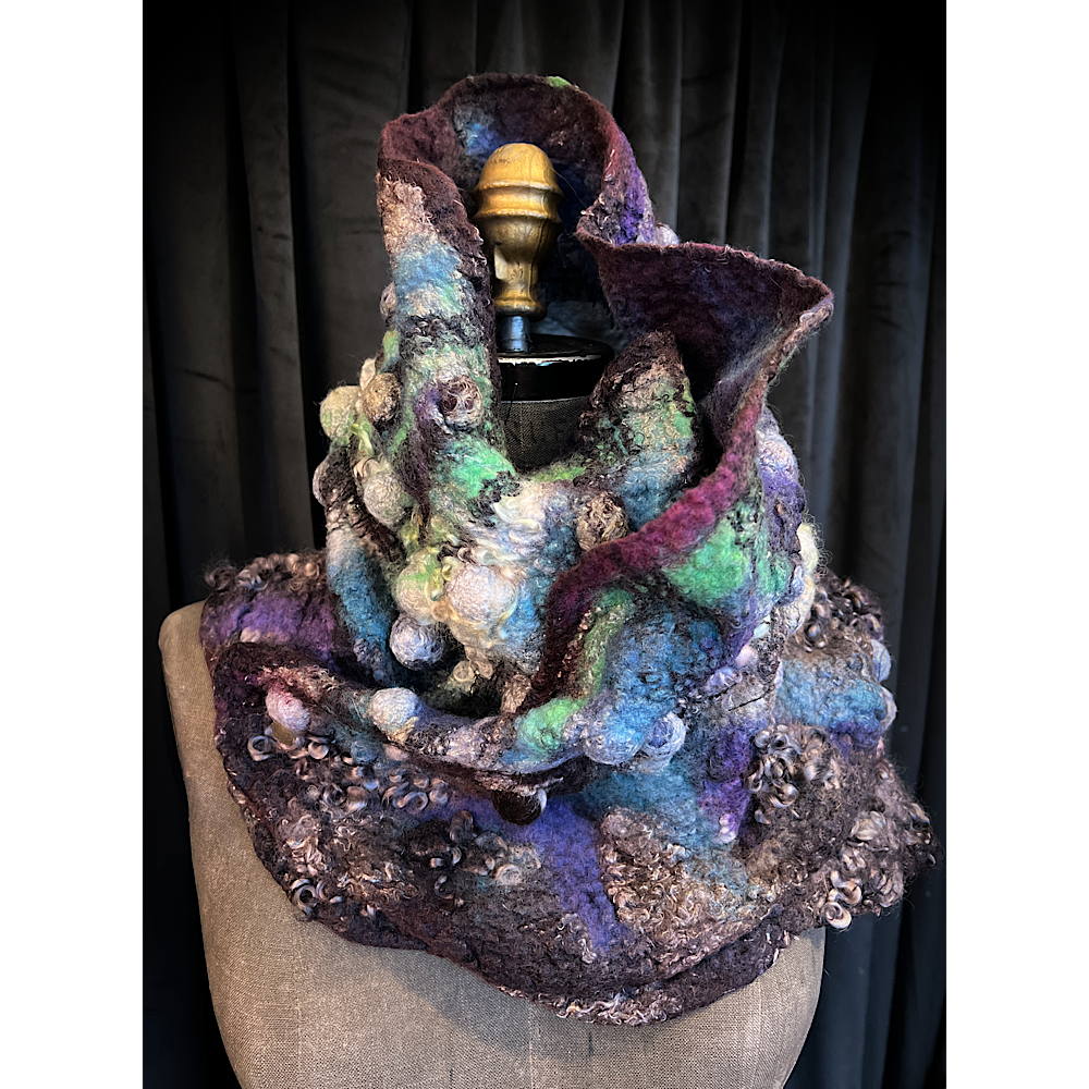 2022 Landscape serie  - Boreale - felted scarf