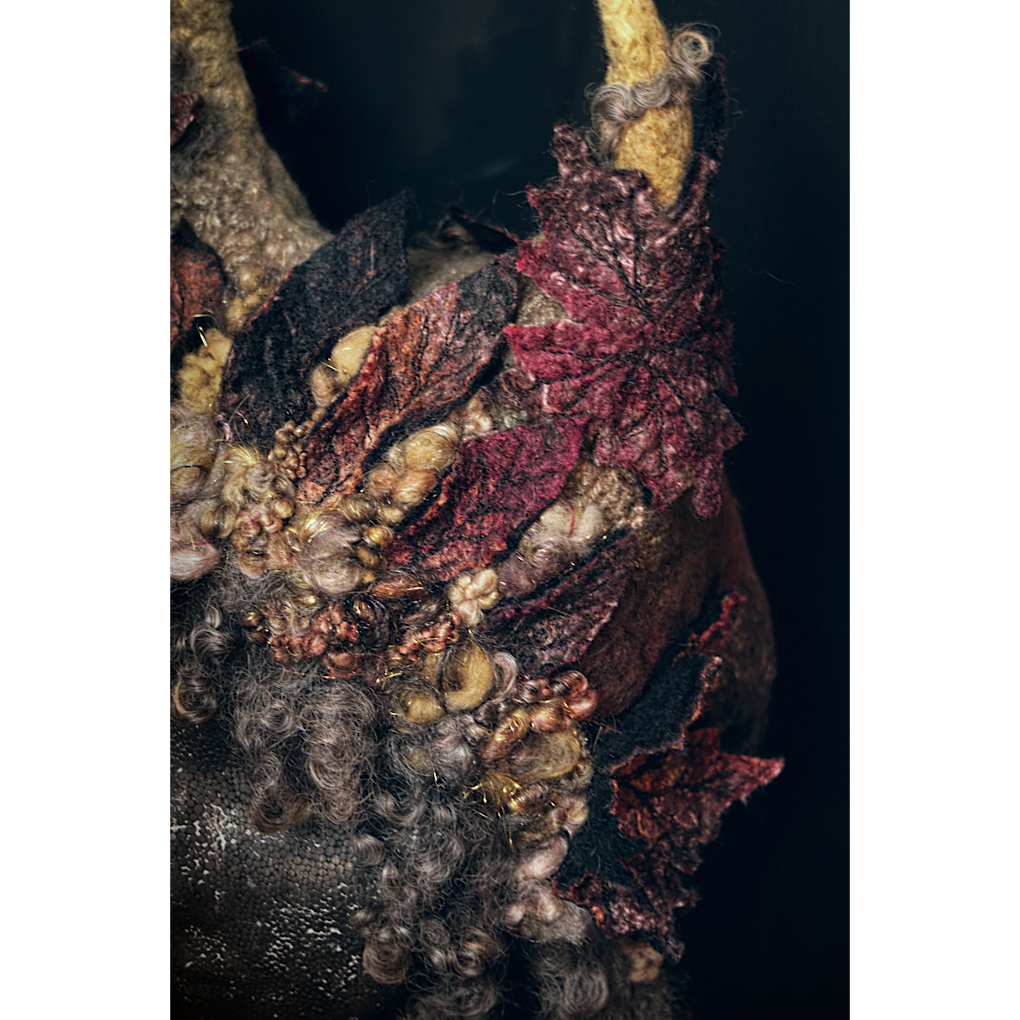 Forest spirit 3 - Fairy felted hood