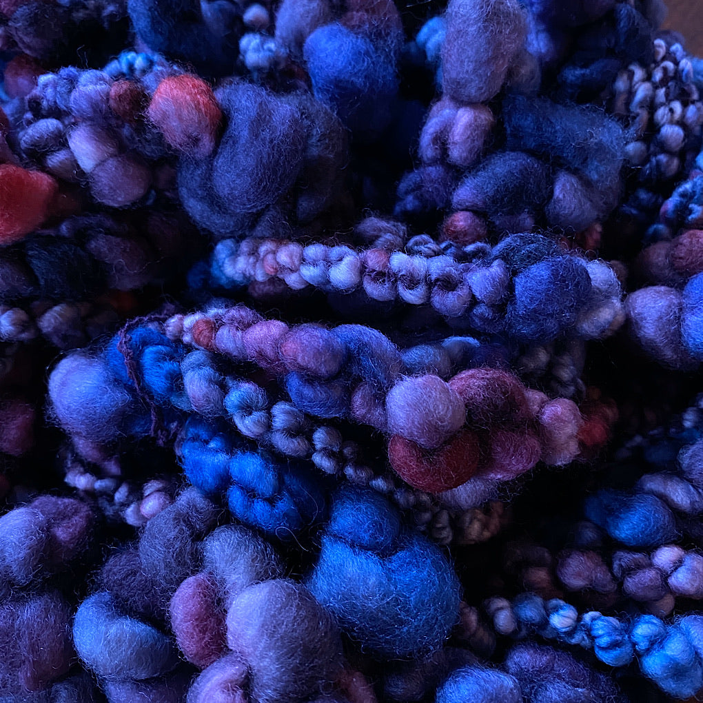 Midnight blues Jumbo boucle Art yarn