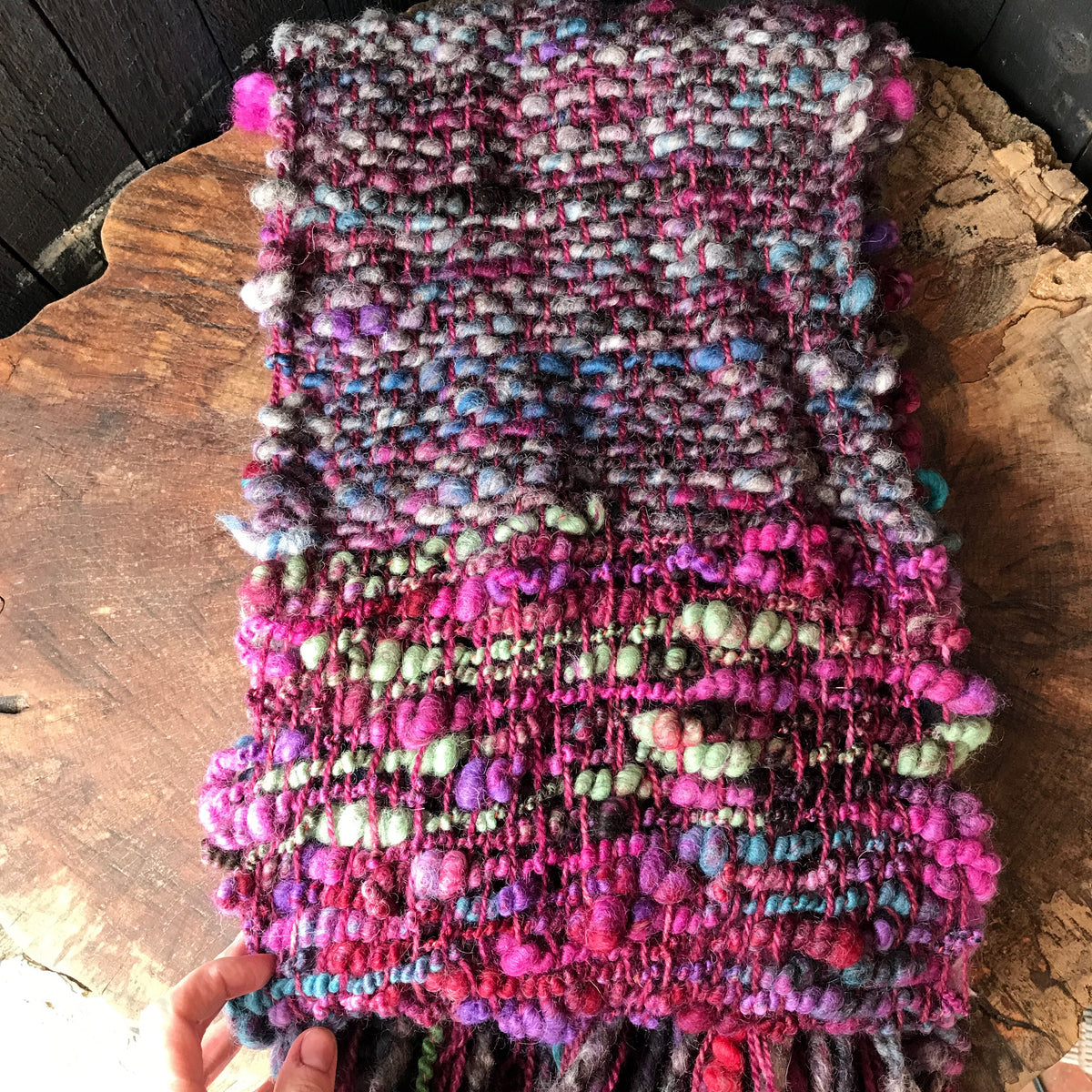 Charcoal scarf 100% Wool - Foulard  100% laine gris charcoal - Mynoush