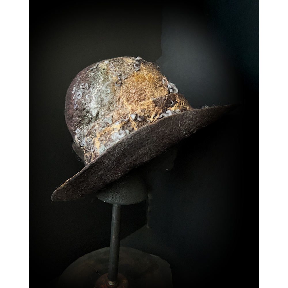 Felted cloche hat- 23.5”