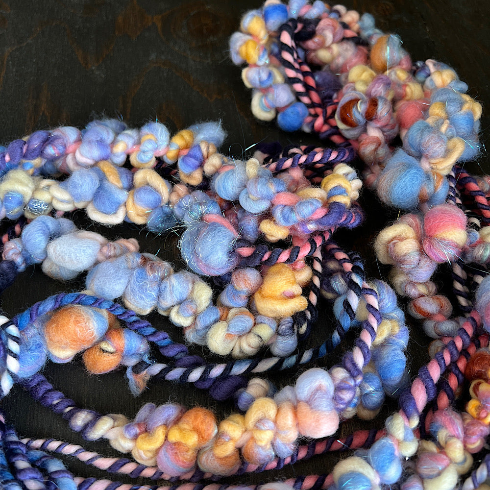 Wild pansies weaving art yarn