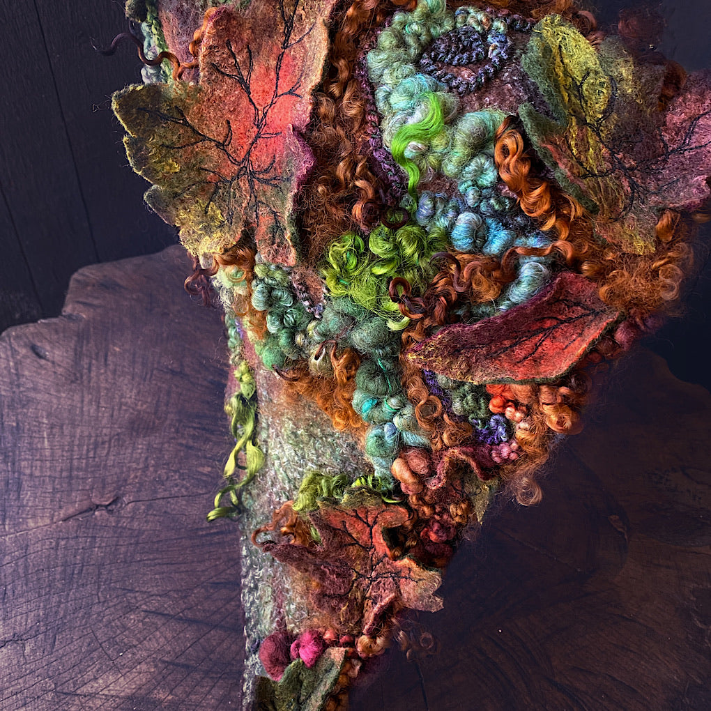 Legend of Fall Fairy felted hood 2