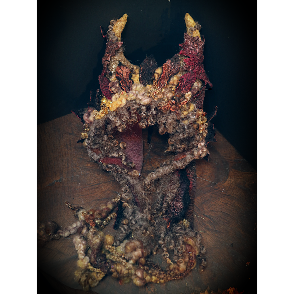 Forest spirit 3 - Fairy felted hood