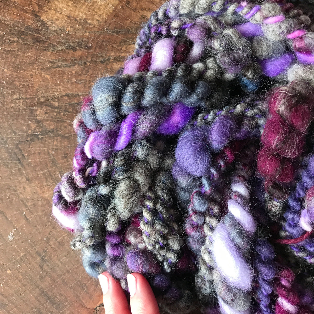 Purple grey art yarn 100g - Mynoush