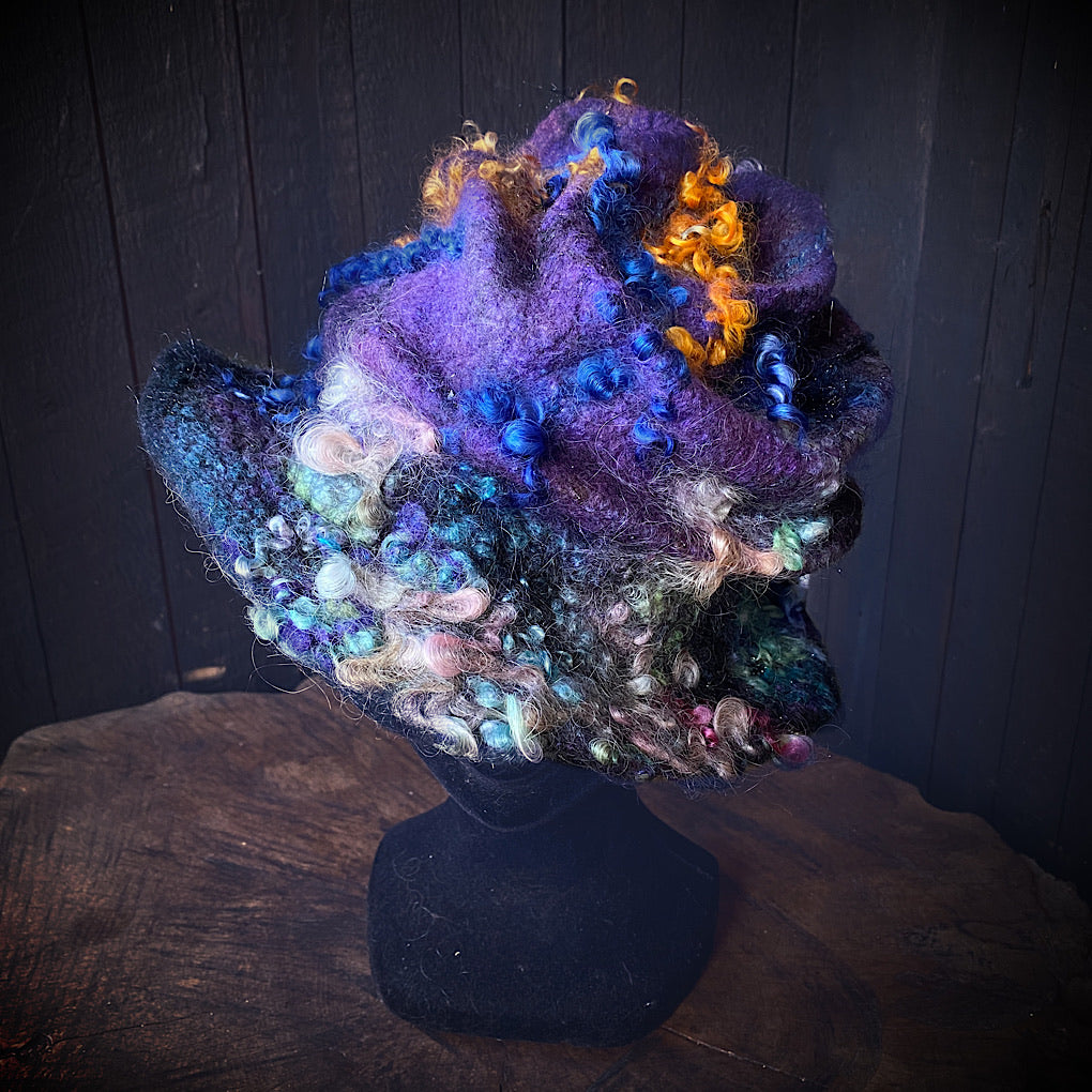 Felted cloche hat Nebula