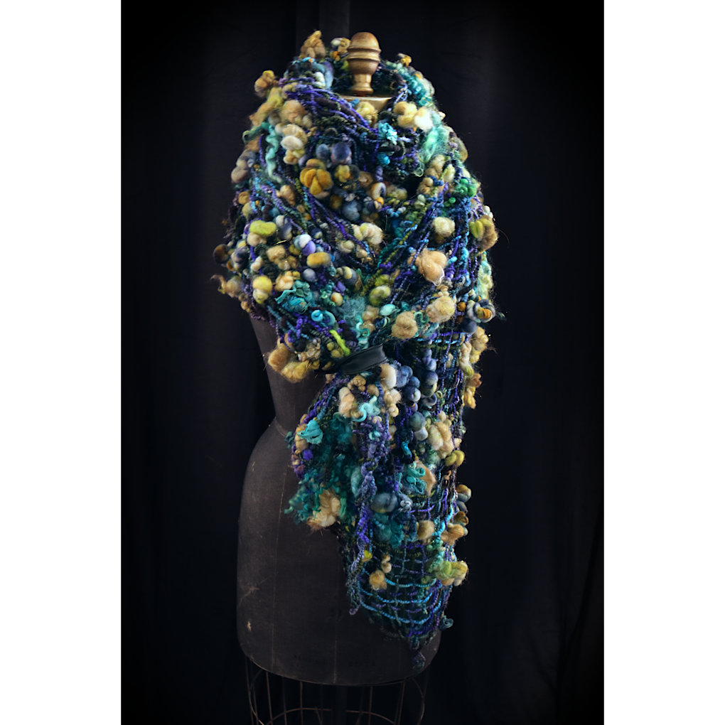 Nuit étoilée merino silk Shawl