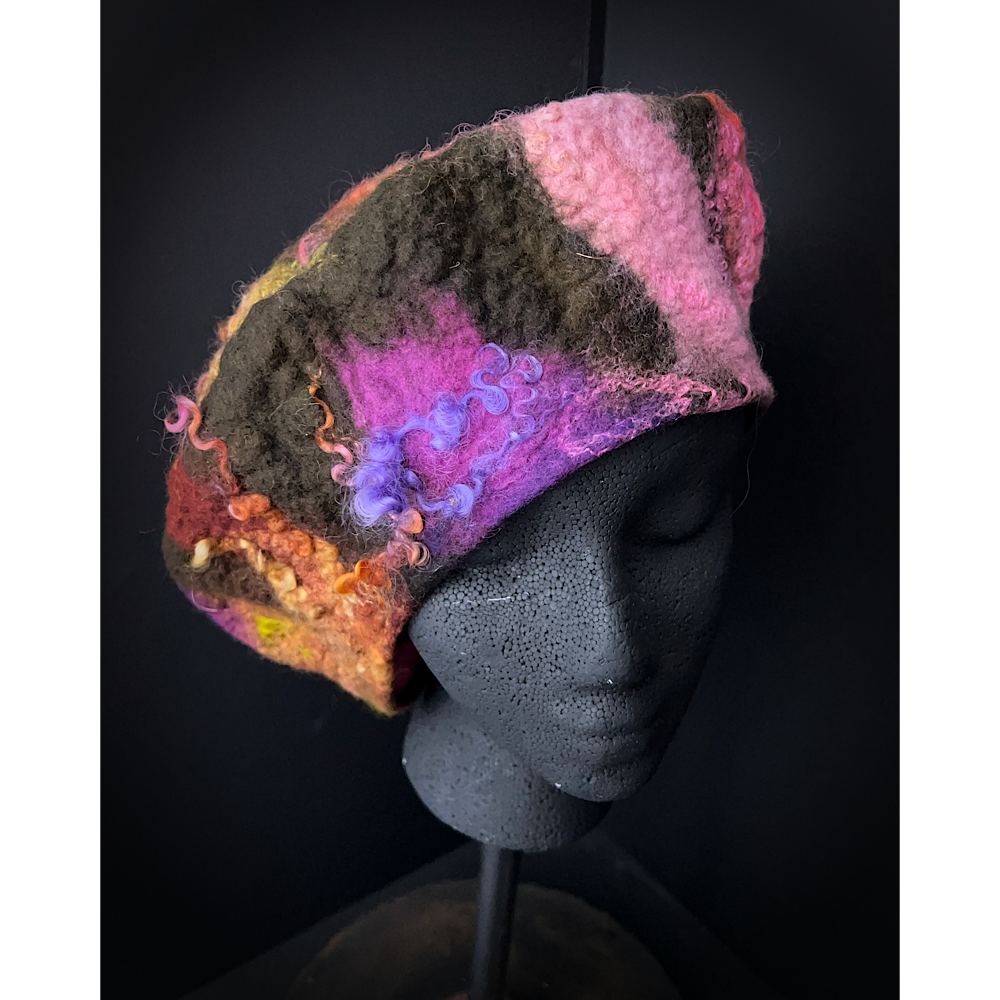 Felted beret size 23” medium