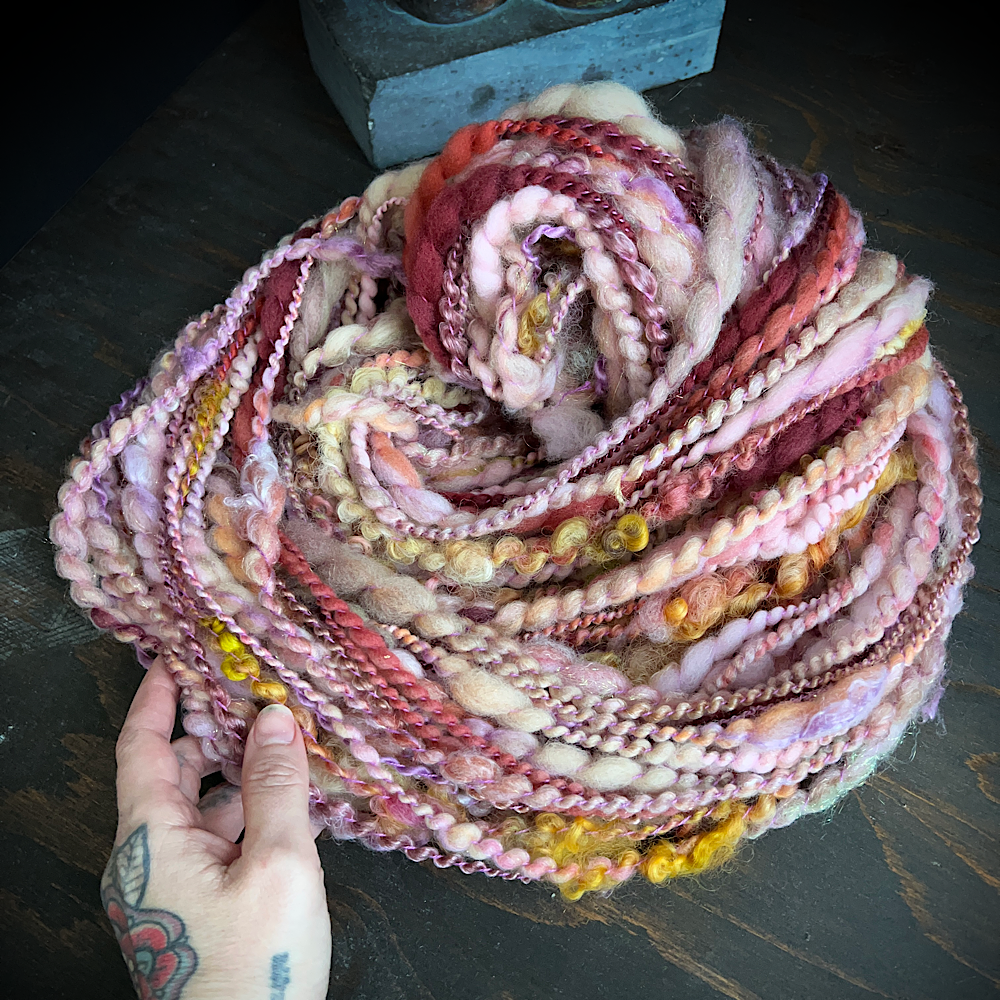 Hand spun knitting art yarn
