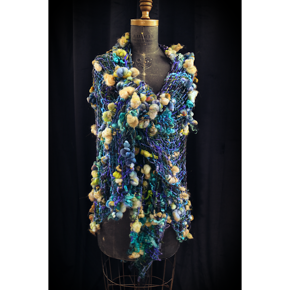 Nuit étoilée merino silk Shawl