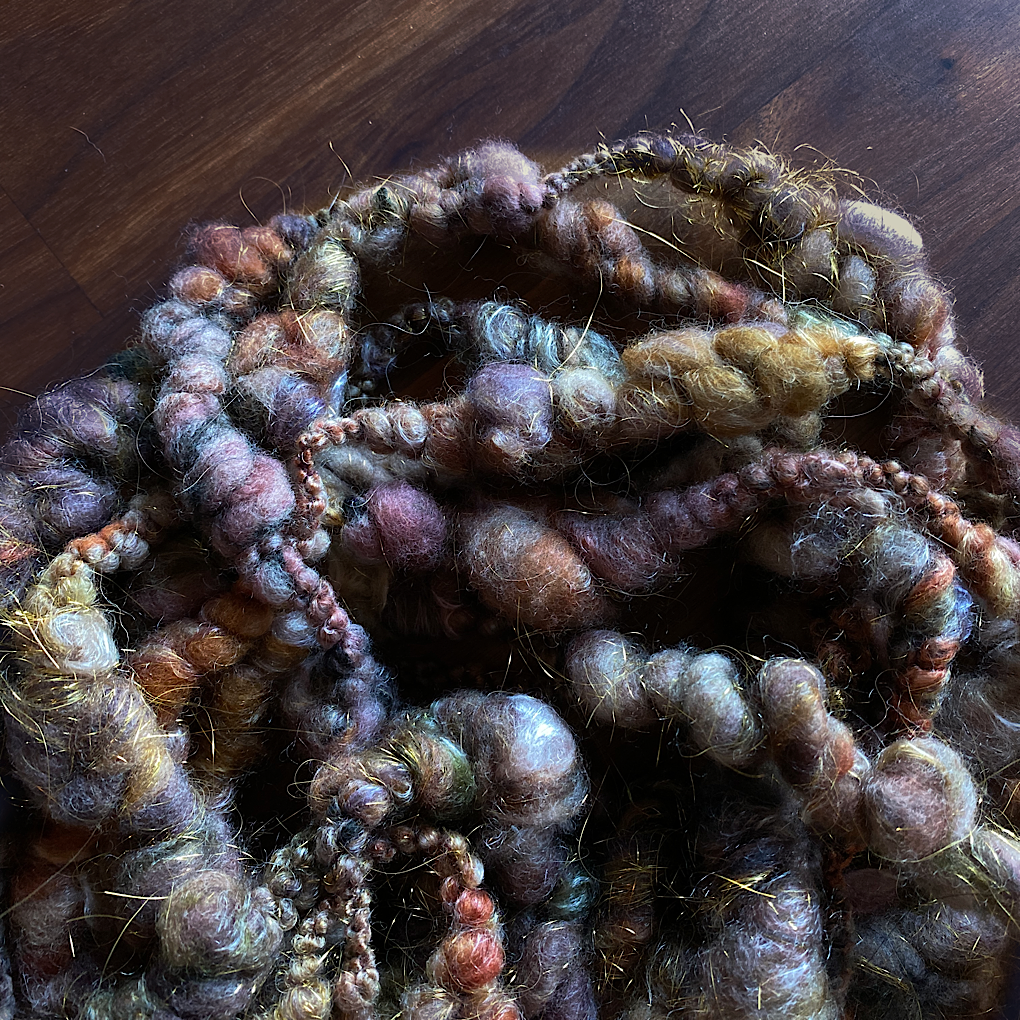 Gold ashes- Bubbly art yarn