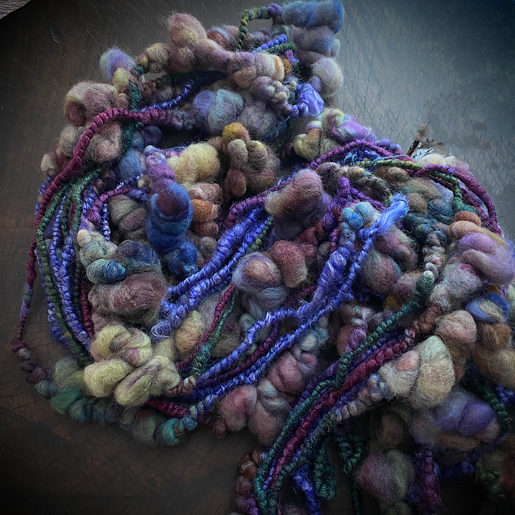 Night storm Silk merino art yarn