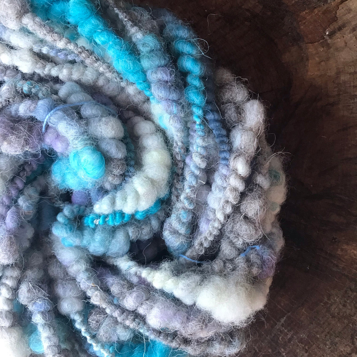 Blue hand spun yarn 100g 16y - Mynoush