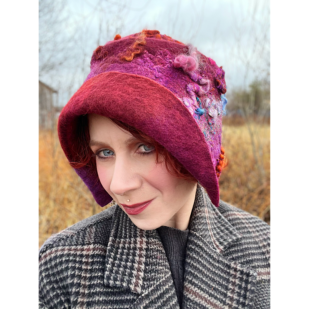 Felted flapper’s hat- 23”
