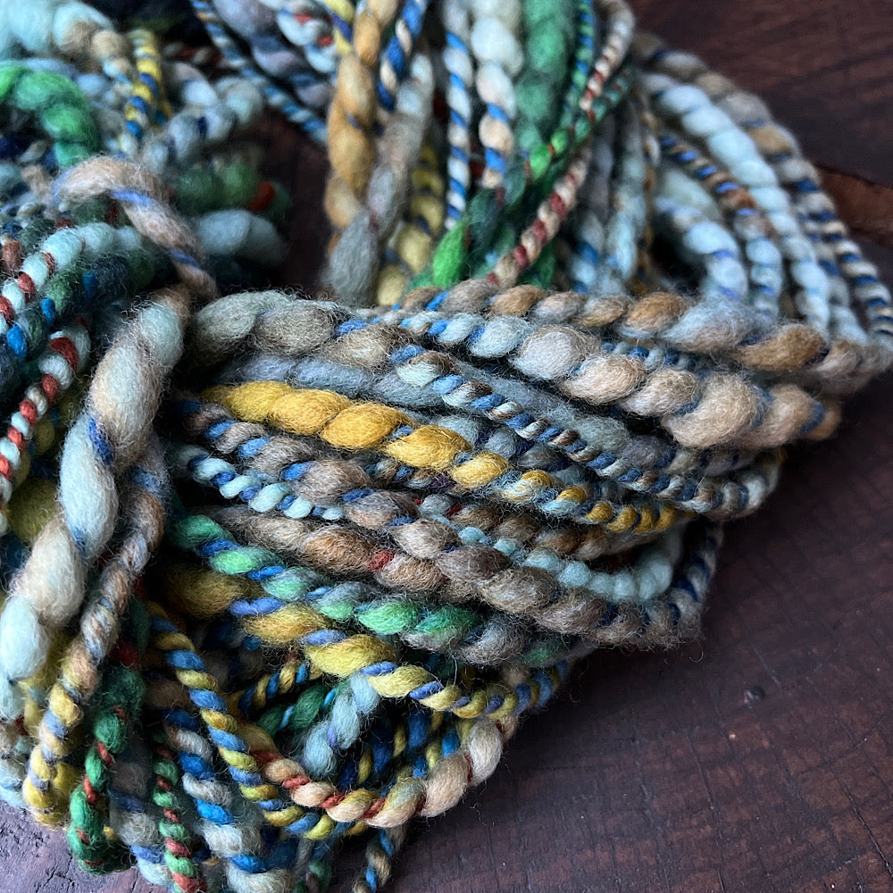 Lost frog spiral ply yarn