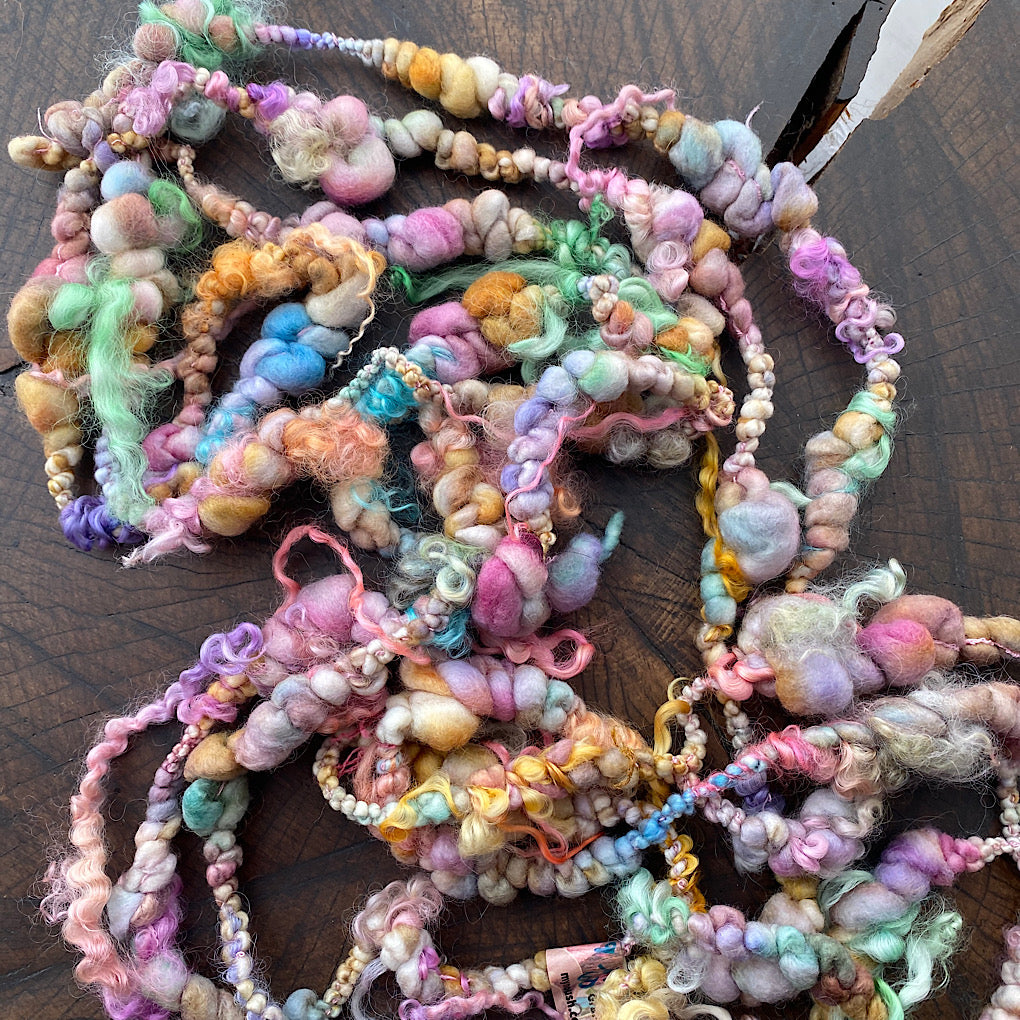 Vintage pastel Jumbo boucle Art yarn