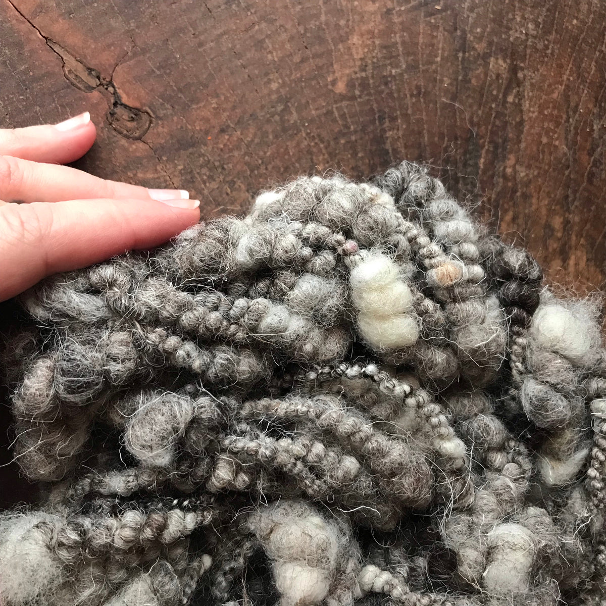 Grey  hand spun yarn 100g 12 y - Mynoush