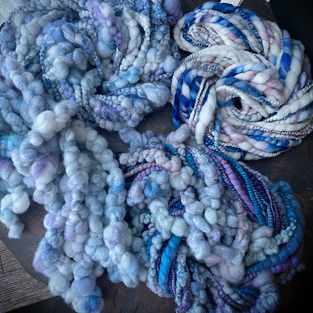 Ice Queen-  Large Set of art yarn- weaving kit
