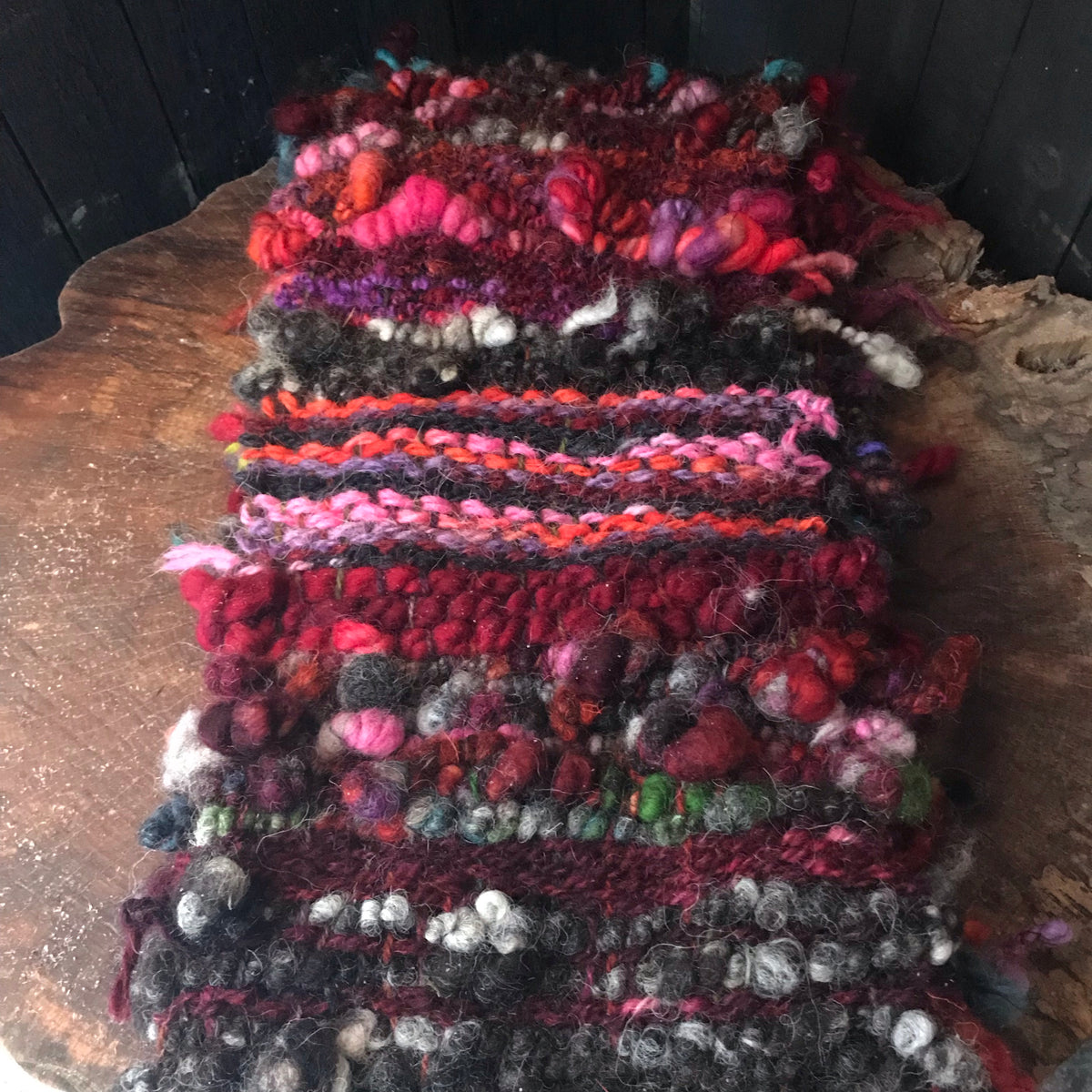 Burgundy scarf 100% Wool - Foulard 100% laine bordeaux - Mynoush