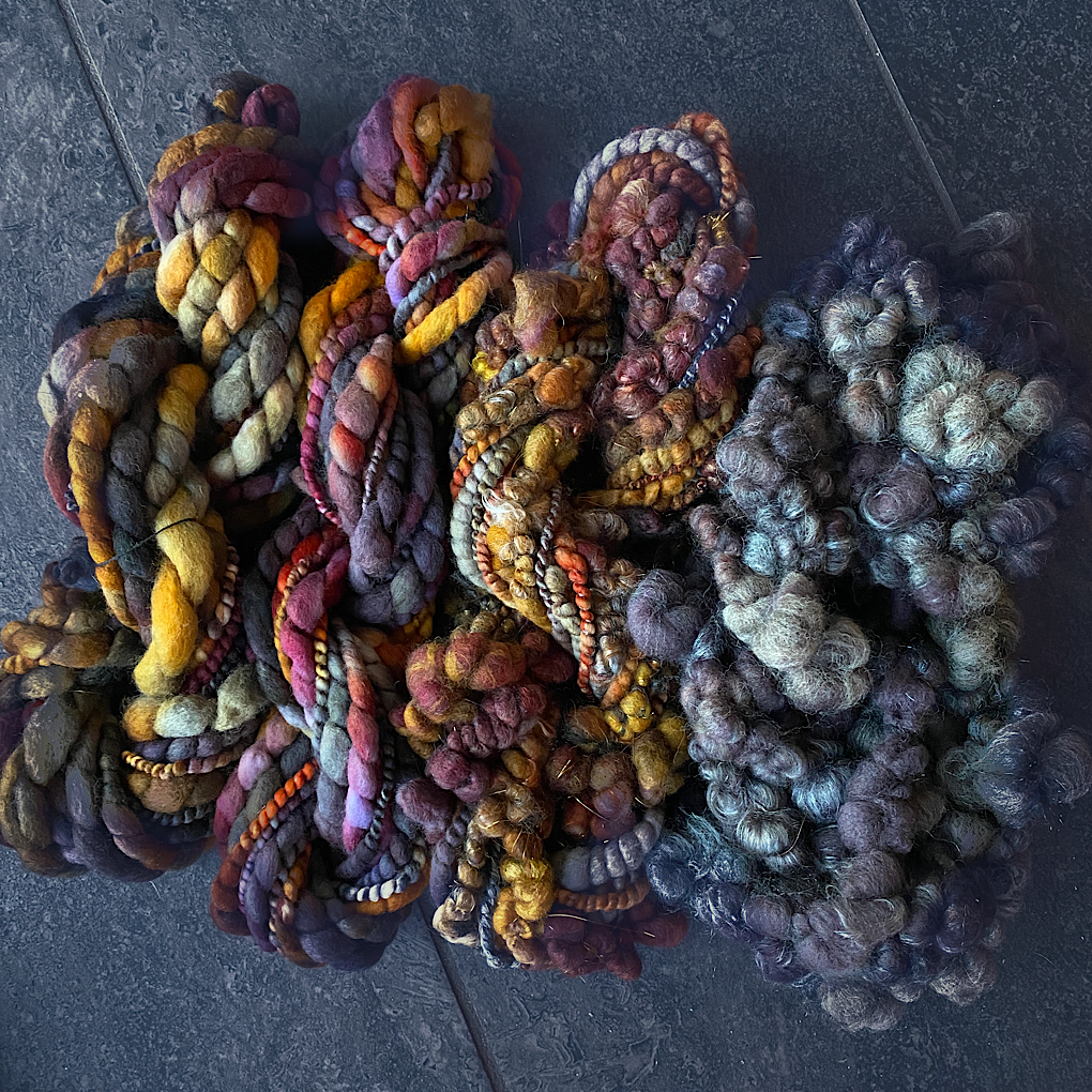 Beside the fireplace Large Set of art yarn- weaving kit