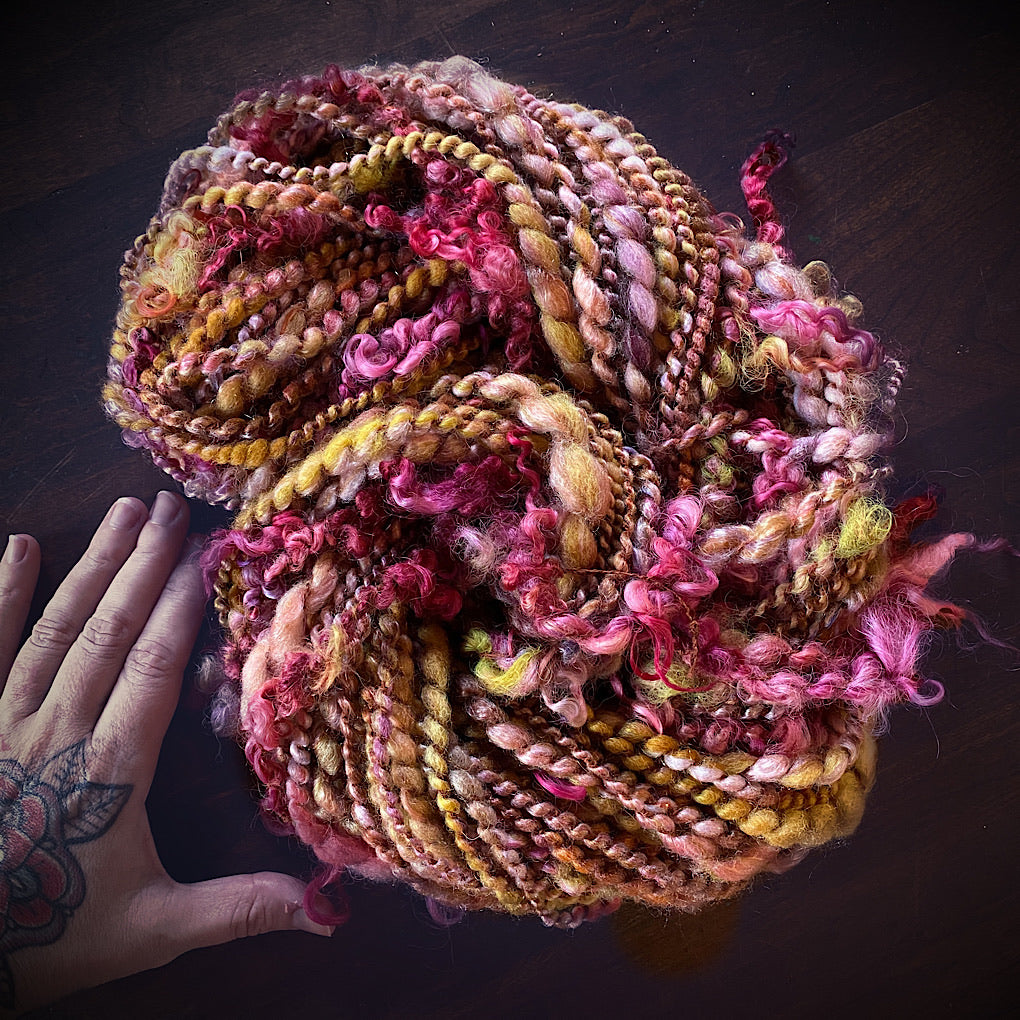 Fleur dorée Art yarn
