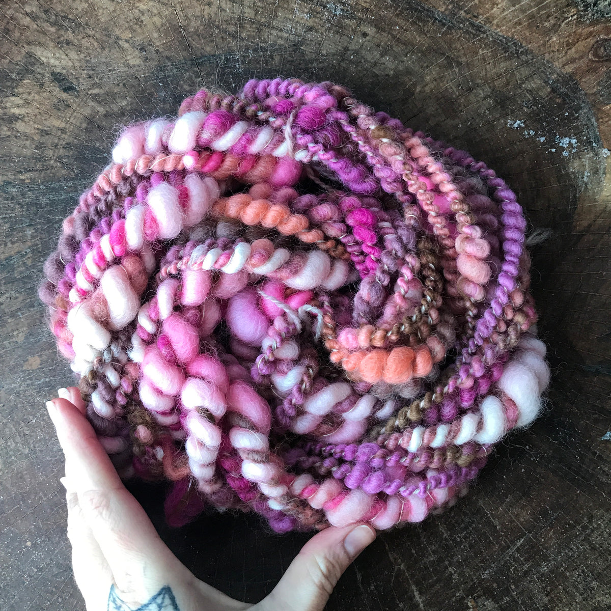 Peach pink art yarn 55g - Mynoush