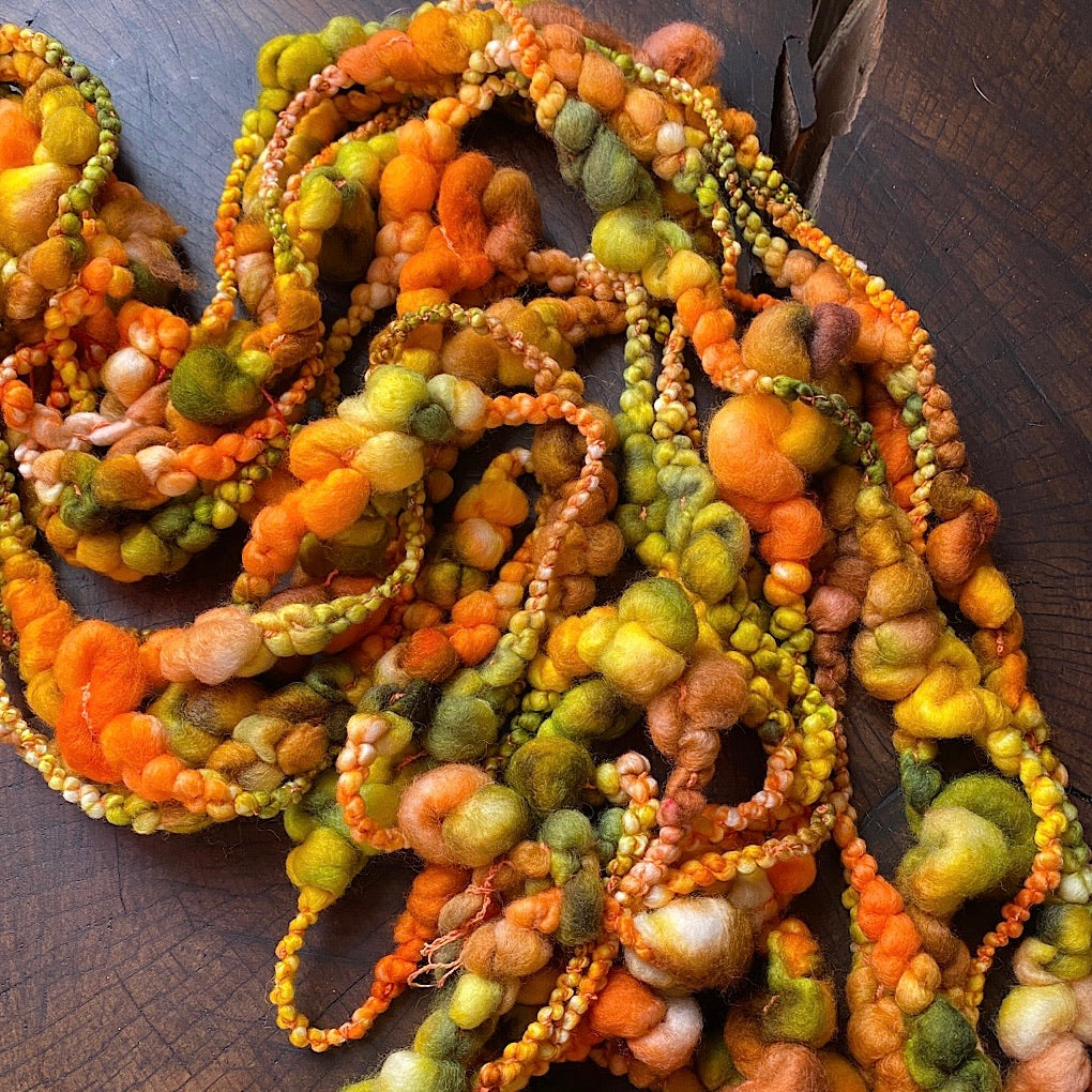 CUSTOM Fresh carrots Jumbo boucle Art yarn