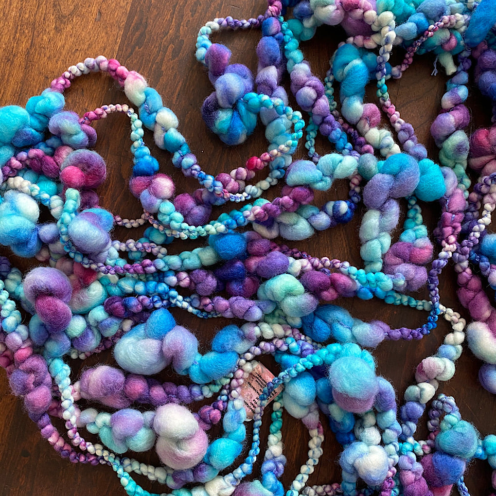 Mesmerizing turquoise Jumbo boucle Art yarn