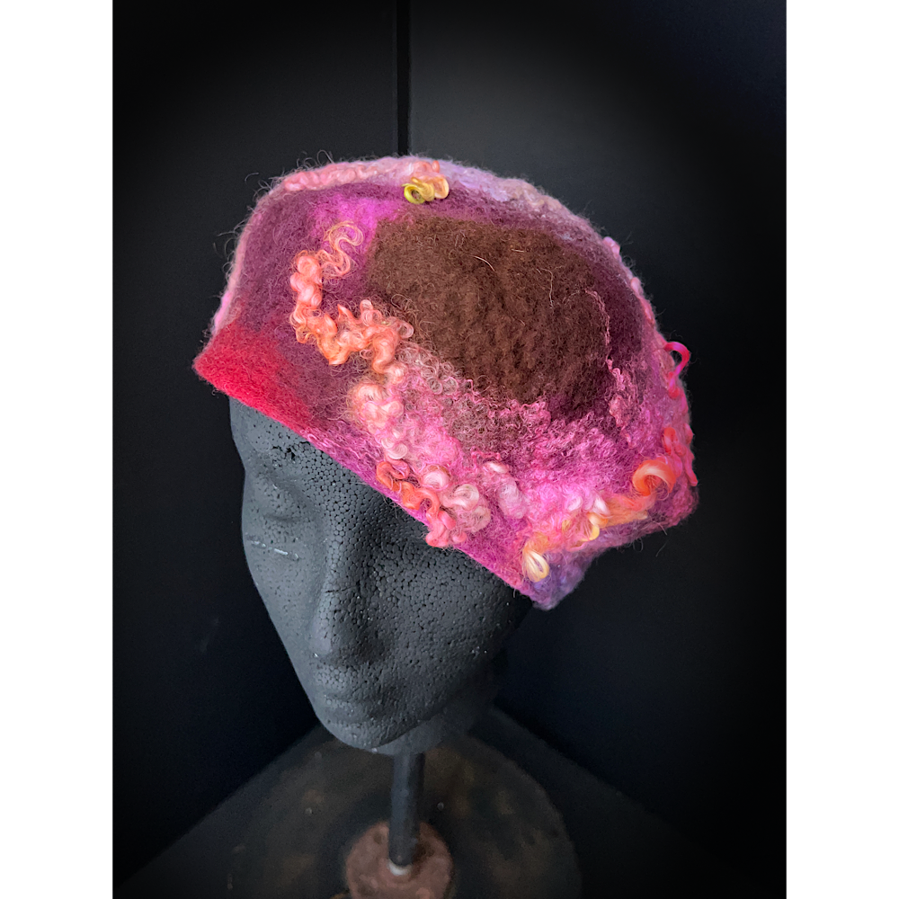 Felted beret size 22” small