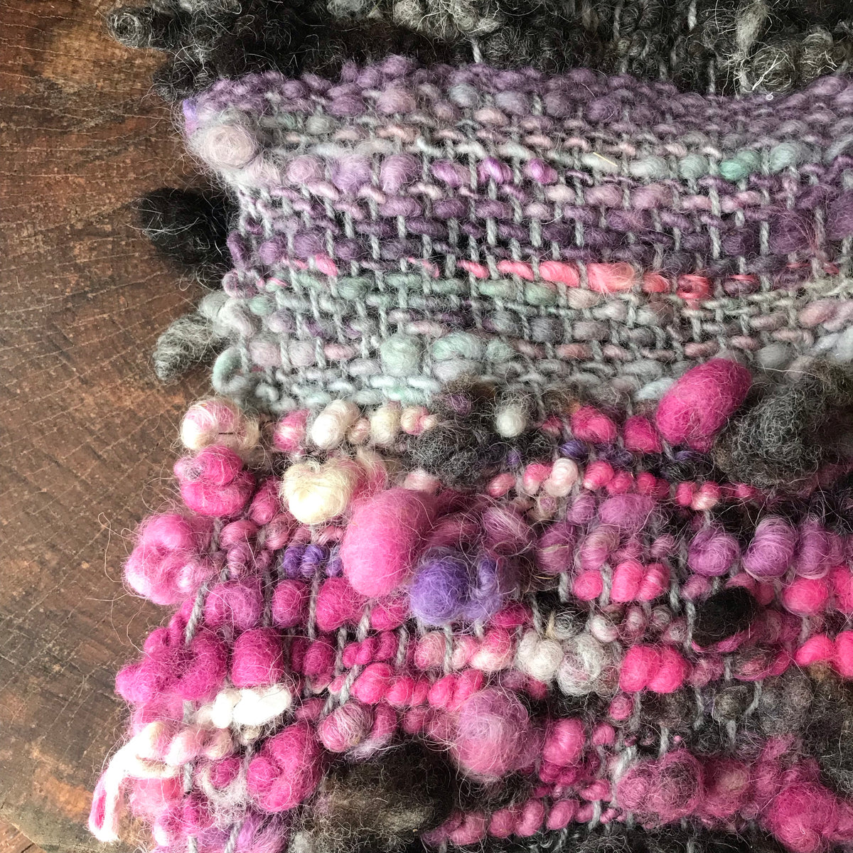 Lavender scarf 100% Wool - Foulard 100% laine lavande - Mynoush