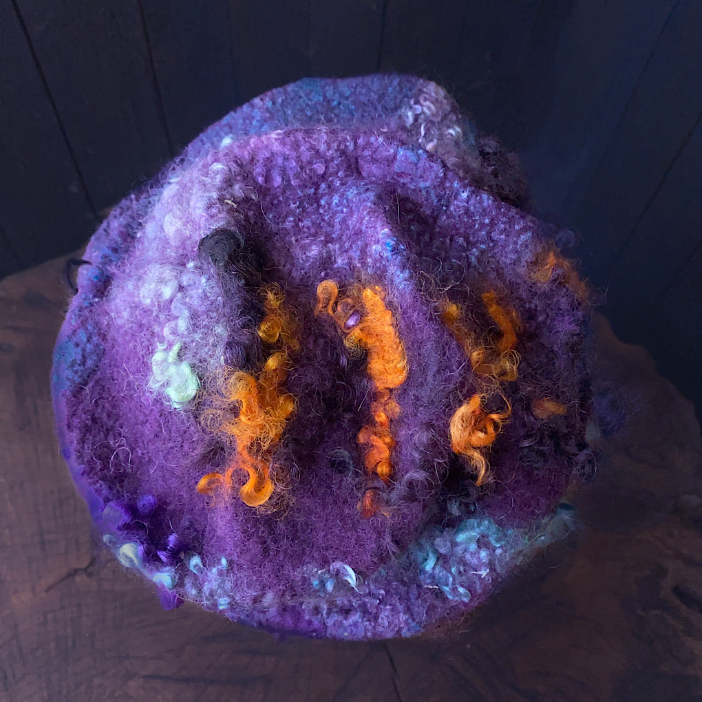 Felted cloche hat