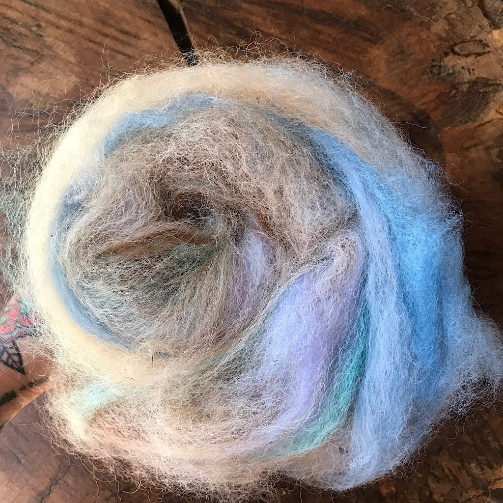 Art batt for spinning and felting