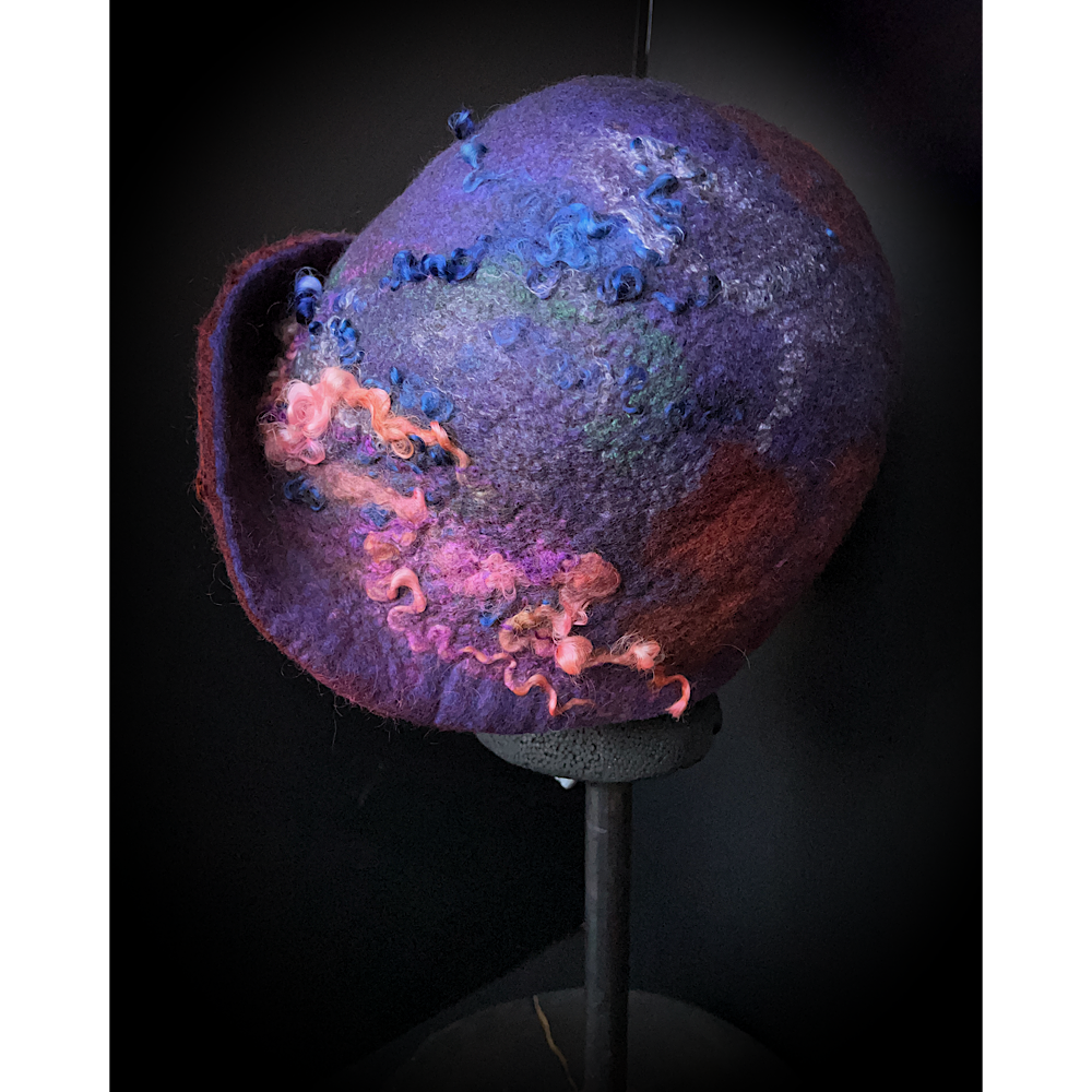 Felted cloche hat- 25”