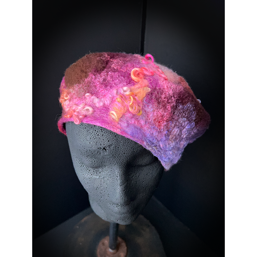 Felted beret size 22” small