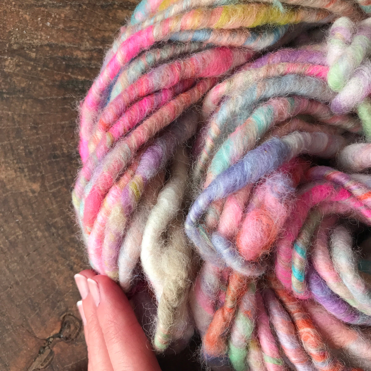 Rainbow  hand spun yarn 100g - Mynoush