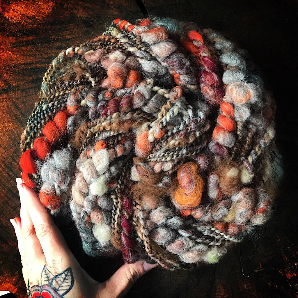 Fire place Art yarn