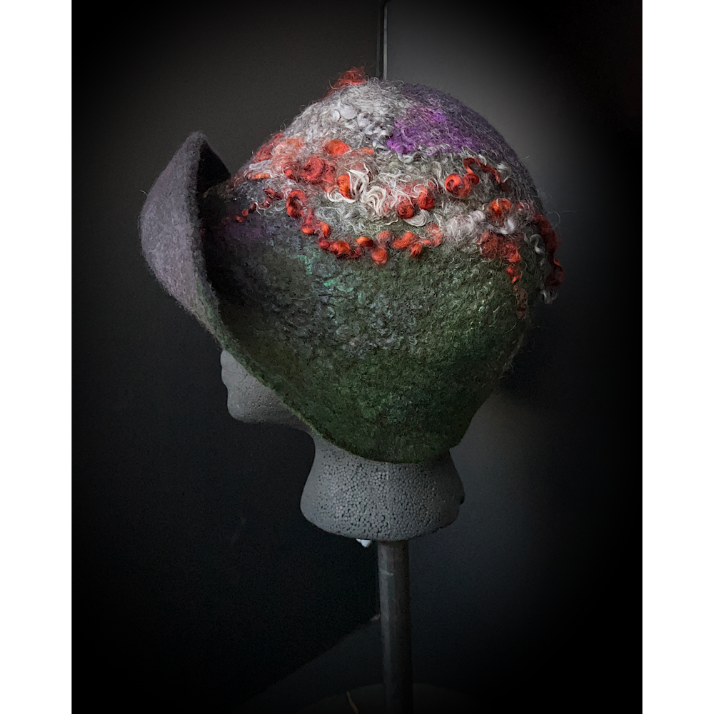 Felted cloche hat- 23.5”