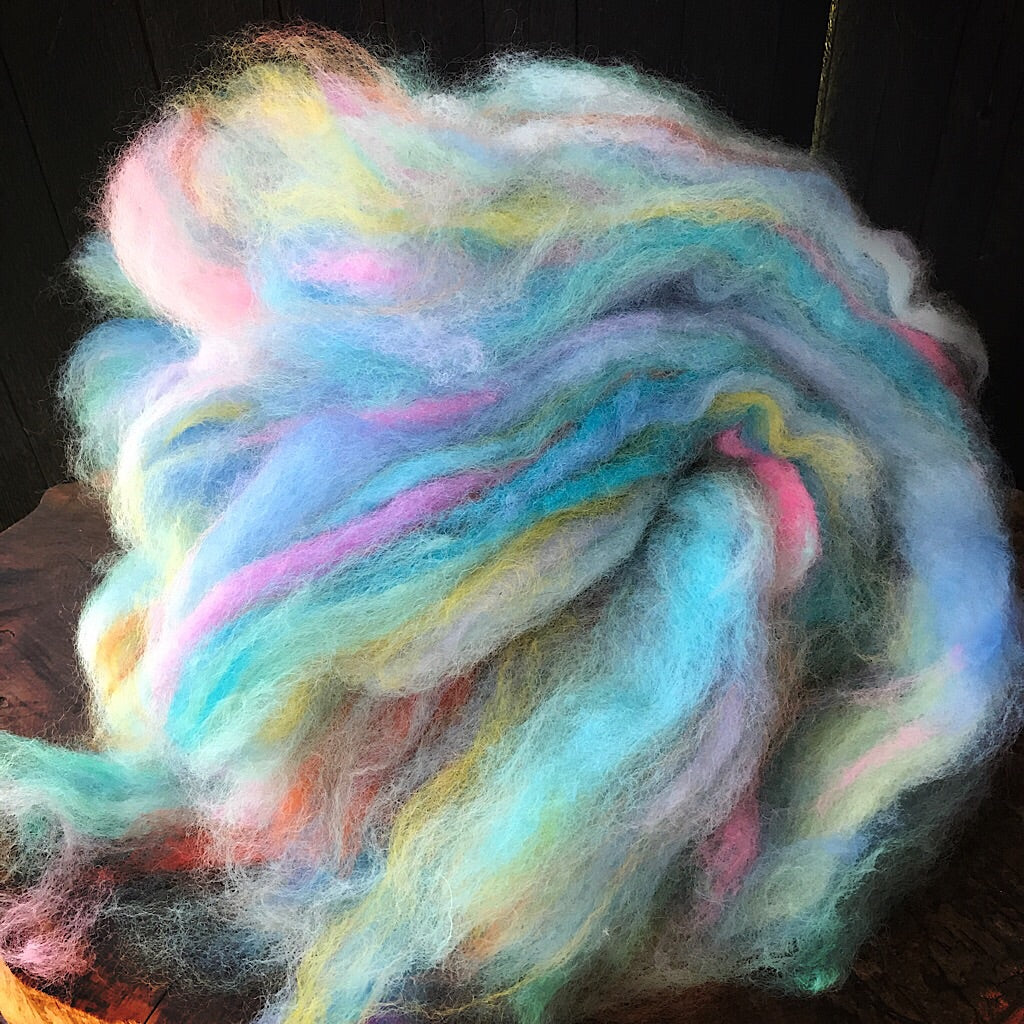 Art batt for spinning and felting